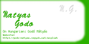 matyas godo business card